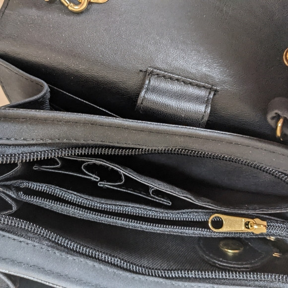 Black, Crossbody Multi-Compartment Small Busy Bag - Picture 7 of 10